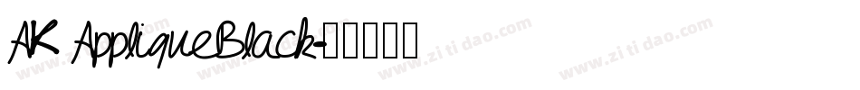 AK AppliqueBlack字体转换